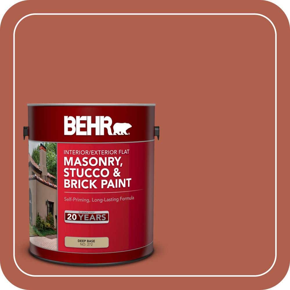 BEHR 1 gal. #BIC-46 Clay Red Flat Interior/Exterior Masonry, Stucco and Brick Paint (1)