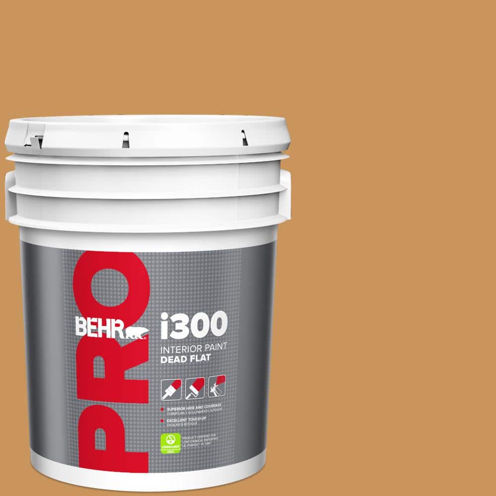 BEHR PRO 5 gal. #M250-5 Burnt Pumpkin Dead Flat Interior Paint