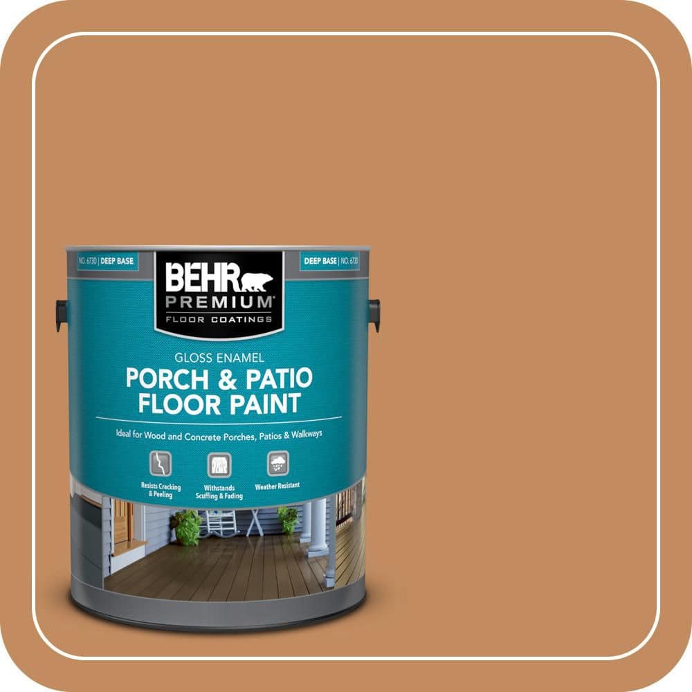 BEHR PREMIUM 1 gal. #PPU3-13 Glazed Ginger Gloss Enamel Interior/Exterior Porch and Patio Floor Paint