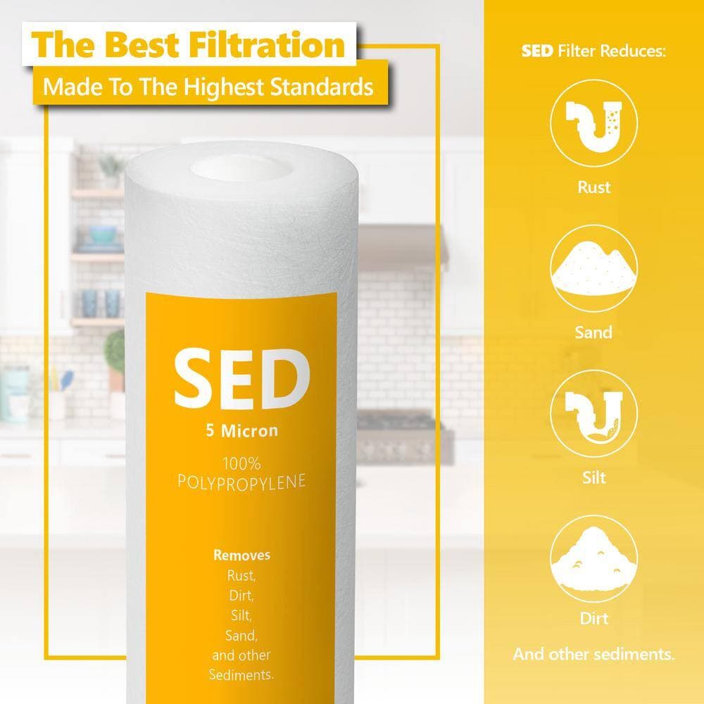 Express Water Sediment Water Filter Replacement-5 Micron-Under Sink and Reverse Osmosis System Filters (50-Pack) (2)