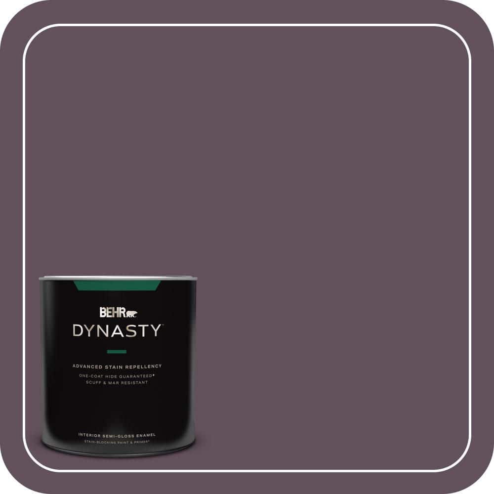 BEHR DYNASTY 1 qt. #S100-7 Medieval Wine One-Coat Hide Semi-Gloss Enamel Interior Stain-Blocking Paint and Primer