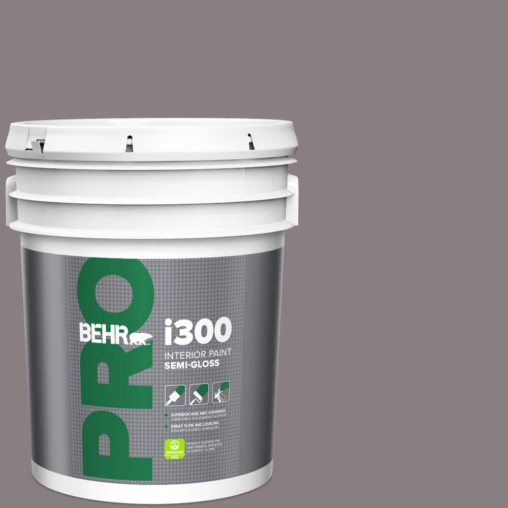 BEHR PRO 5 gal. #N570-4 Classy Plum Semi-Gloss Interior Paint