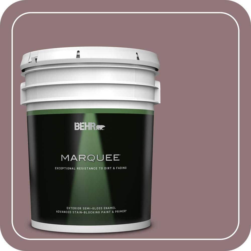 BEHR MARQUEE 5 gal. #N120-5 Plumville Semi-Gloss Enamel Exterior Paint & Primer