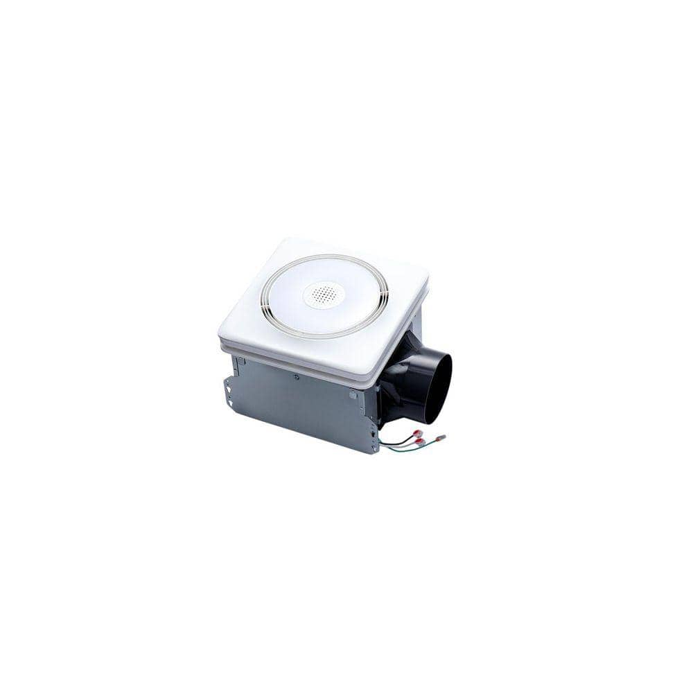 KIWDZFU 110/160 CFM Bathroom Exhaust Fan with Heater Bluetooth Speaker and Remote 9 Modes 3 Color Electric Powered Gable Mount (1)
