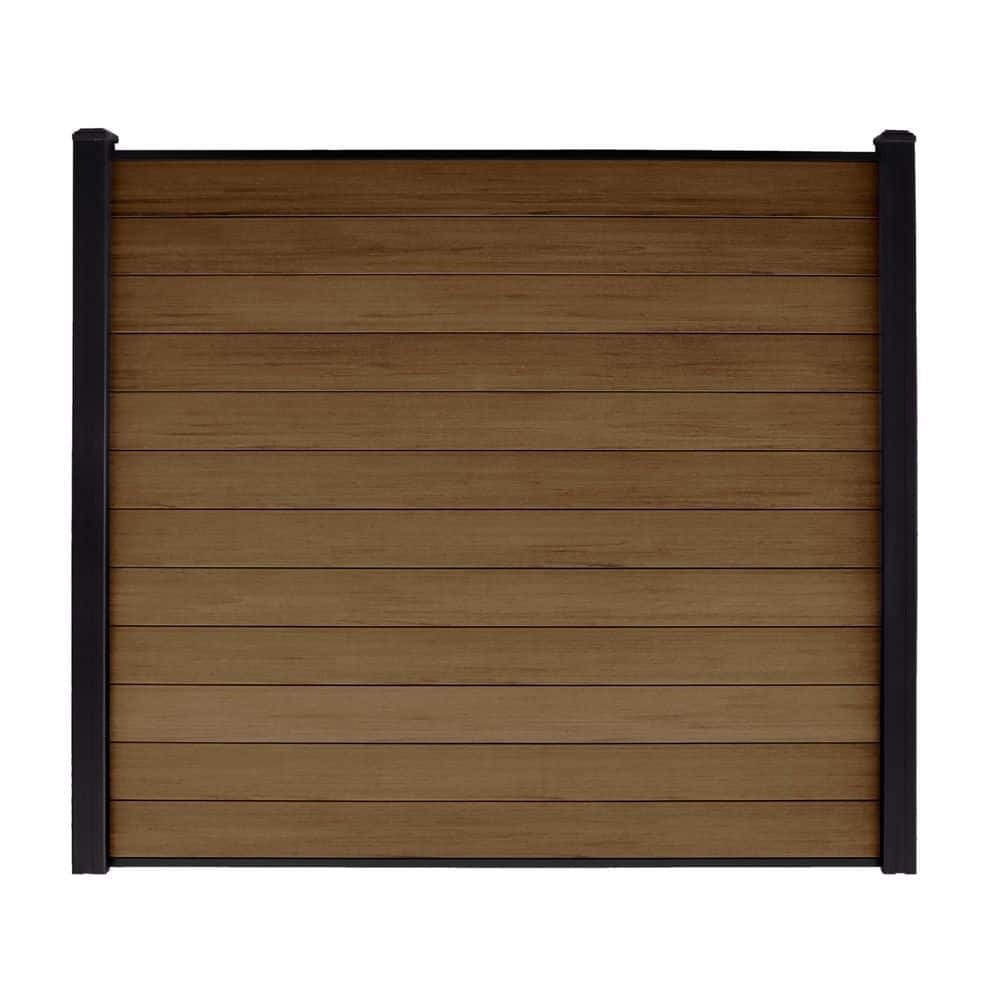 CREATIVE SURFACES Composite Fence Series 0.79 in. x 0.98 in. x 6 ft. Black Aluminum Top Bottom Fence Rail (3)