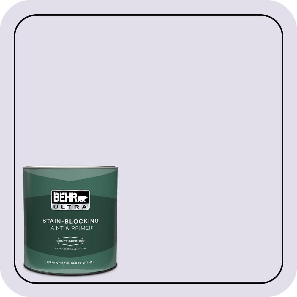 BEHR ULTRA 1 qt. #M560-1 Sweet Bianca Extra Durable Semi-Gloss Enamel Interior Paint & Primer