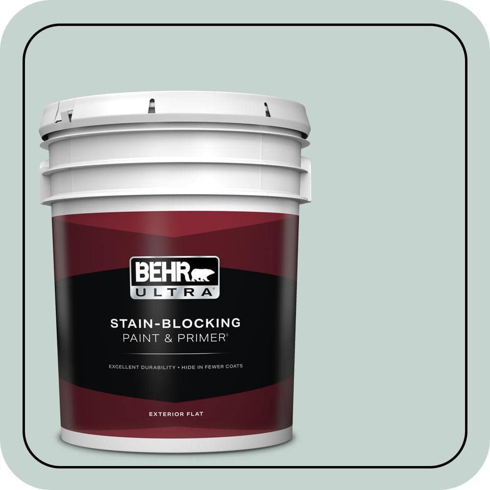 BEHR ULTRA 5 gal. #490E-3 Celtic Gray Flat Exterior Paint & Primer