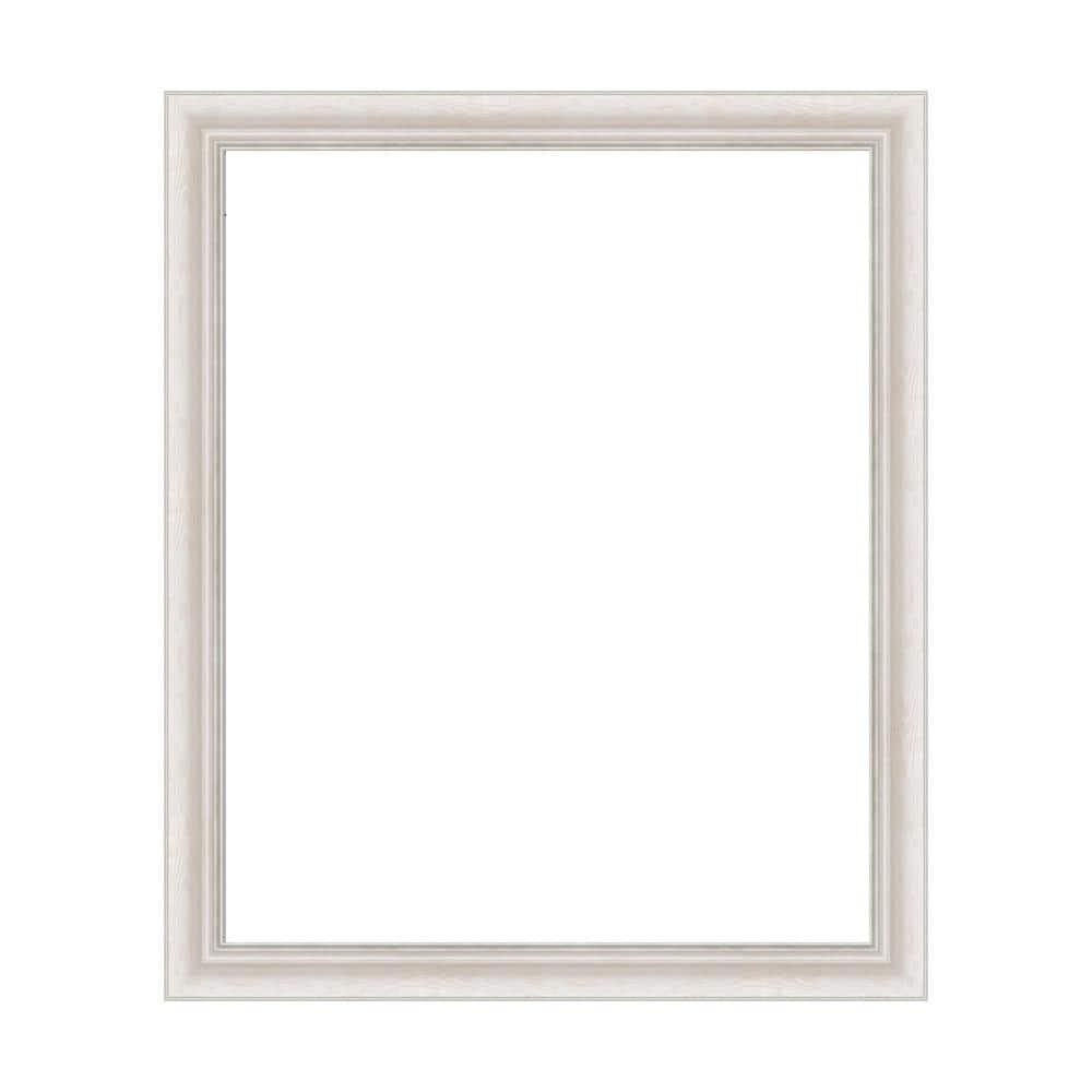 Amanti Art Mirror Makeover Trio Whitewash Silver 31.25 in. W x 37.25 in. H Bathroom Mirror Frame Border Kit-Fits a 30 x 36 mirror (1)