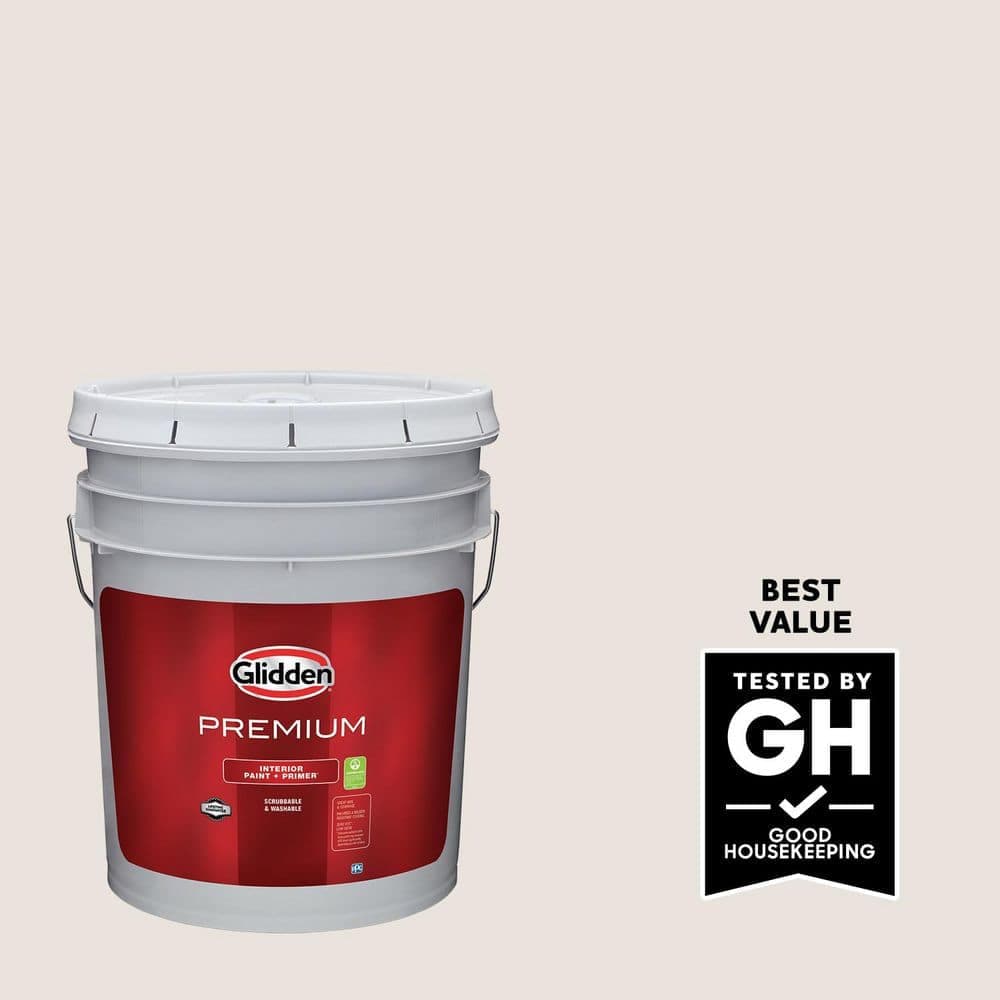 Glidden Premium 5 gal. PPG1076-1 Fuzzy Unicorn Eggshell Interior Latex Paint (1)