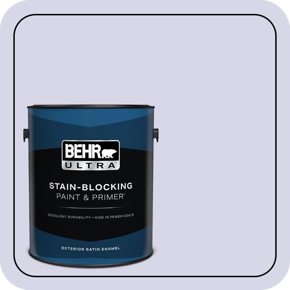 BEHR ULTRA 1 gal. #630A-2 February Frost Satin Enamel Exterior Paint & Primer