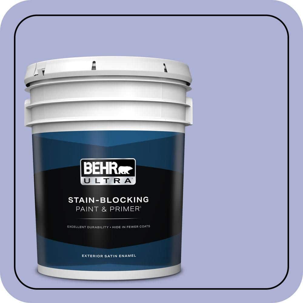 BEHR ULTRA 5 gal. #620B-4 Pixie Violet Satin Enamel Exterior Paint & Primer