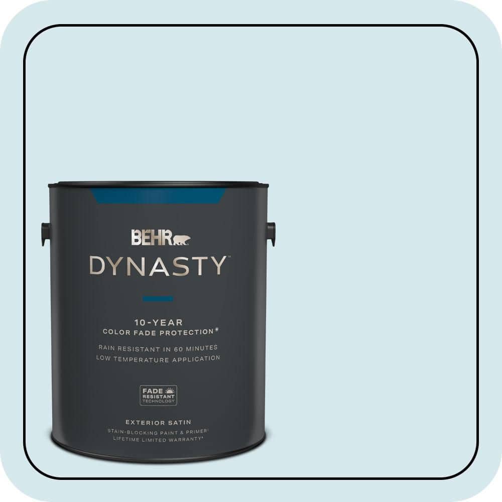 BEHR DYNASTY 1 gal. #S490-1 Permafrost Satin Enamel Exterior Stain-Blocking Paint & Primer