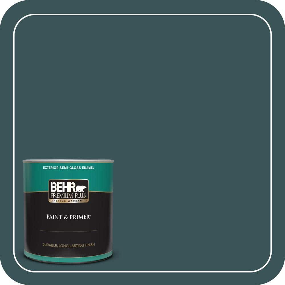 BEHR PREMIUM PLUS 1 qt. #T11-6 Almost Famous Semi-Gloss Enamel Exterior Paint & Primer