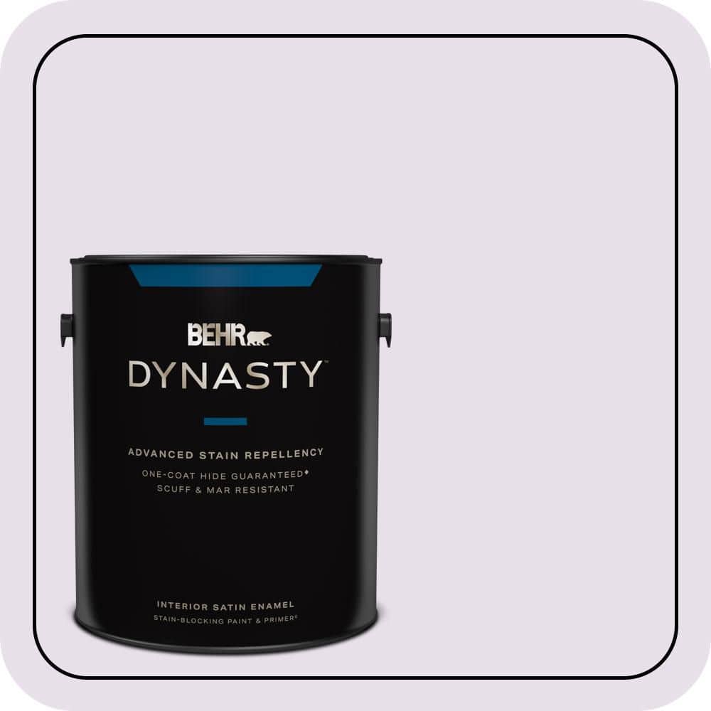 BEHR DYNASTY 1 gal. #660C-1 Bubble Bath Satin Enamel Interior Stain-Blocking Paint and Primer