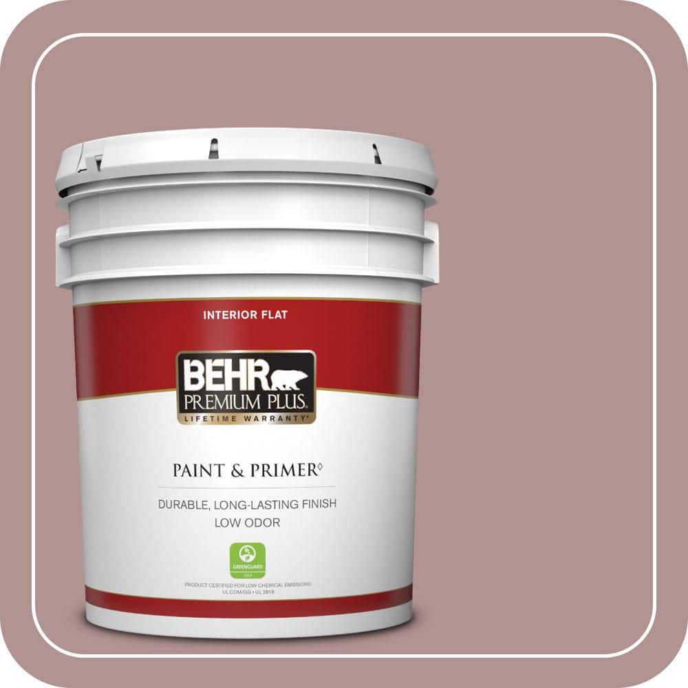 BEHR PREMIUM PLUS 5 gal. #MQ1-46 Antoinette Flat Low Odor Interior Paint & Primer