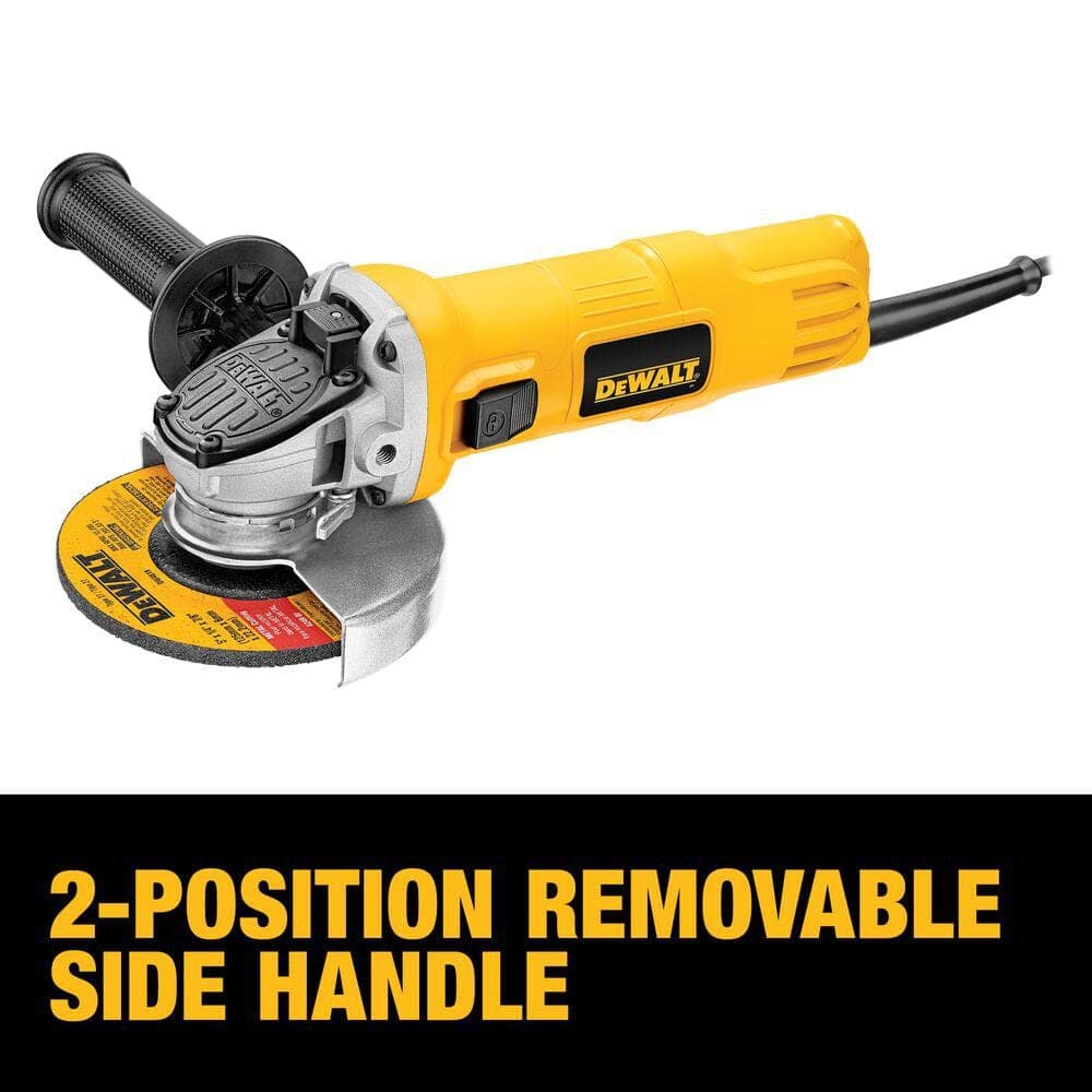 DEWALT 7 Amp 4.5 in. Small Corded Angle Grinder with 1-Touch Guard (4)