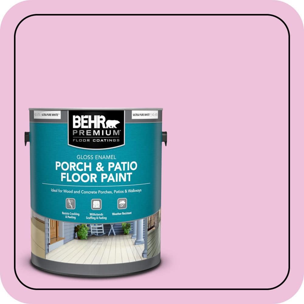 BEHR PREMIUM 1 gal. #P120-1 Starlet Pink Gloss Enamel Interior/Exterior Porch and Patio Floor Paint