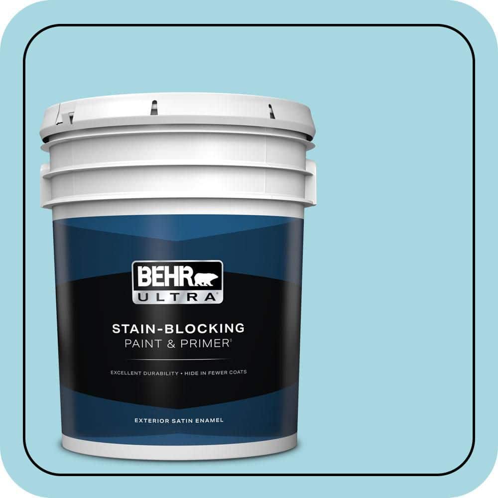 BEHR ULTRA 5 gal. #530C-3 Winsome Hue Satin Enamel Exterior Paint & Primer