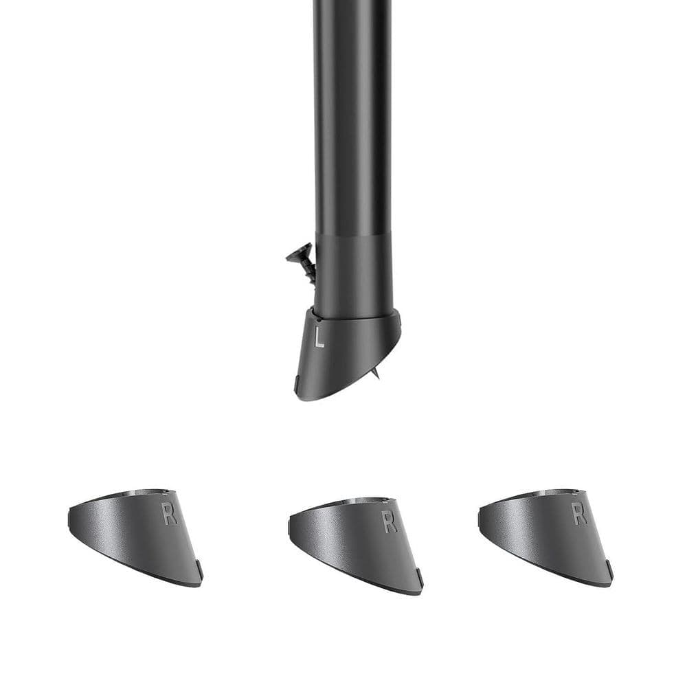 Afoxsos 50 Pack 3/4 Black Nylon Slant Shoes for 22°-42° Angled Railings, Work with Level Connectors, Fit Round Aluminum (1)