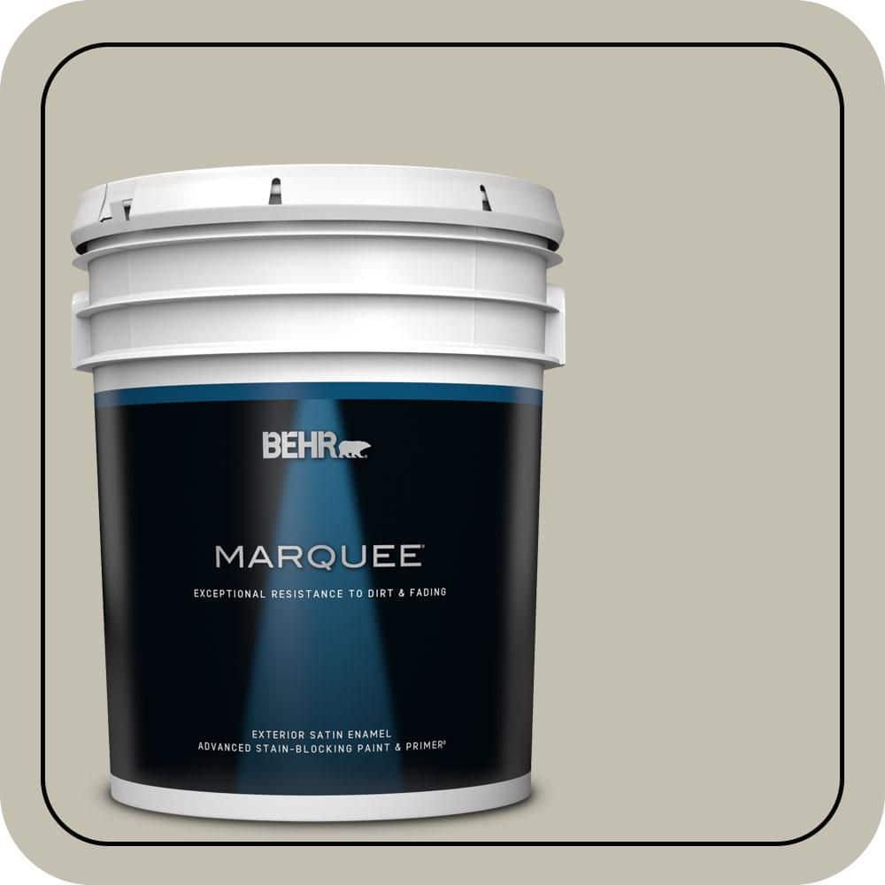 BEHR MARQUEE 5 gal. #N350-3 Biking Trail Satin Enamel Exterior Paint & Primer