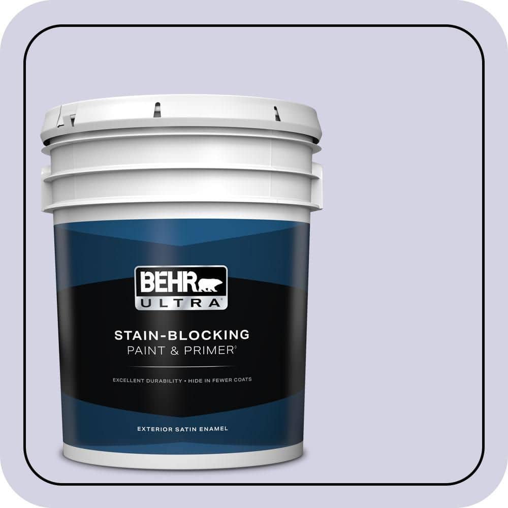 BEHR ULTRA 5 gal. #M550-2 Lavender Memory Satin Enamel Exterior Paint & Primer