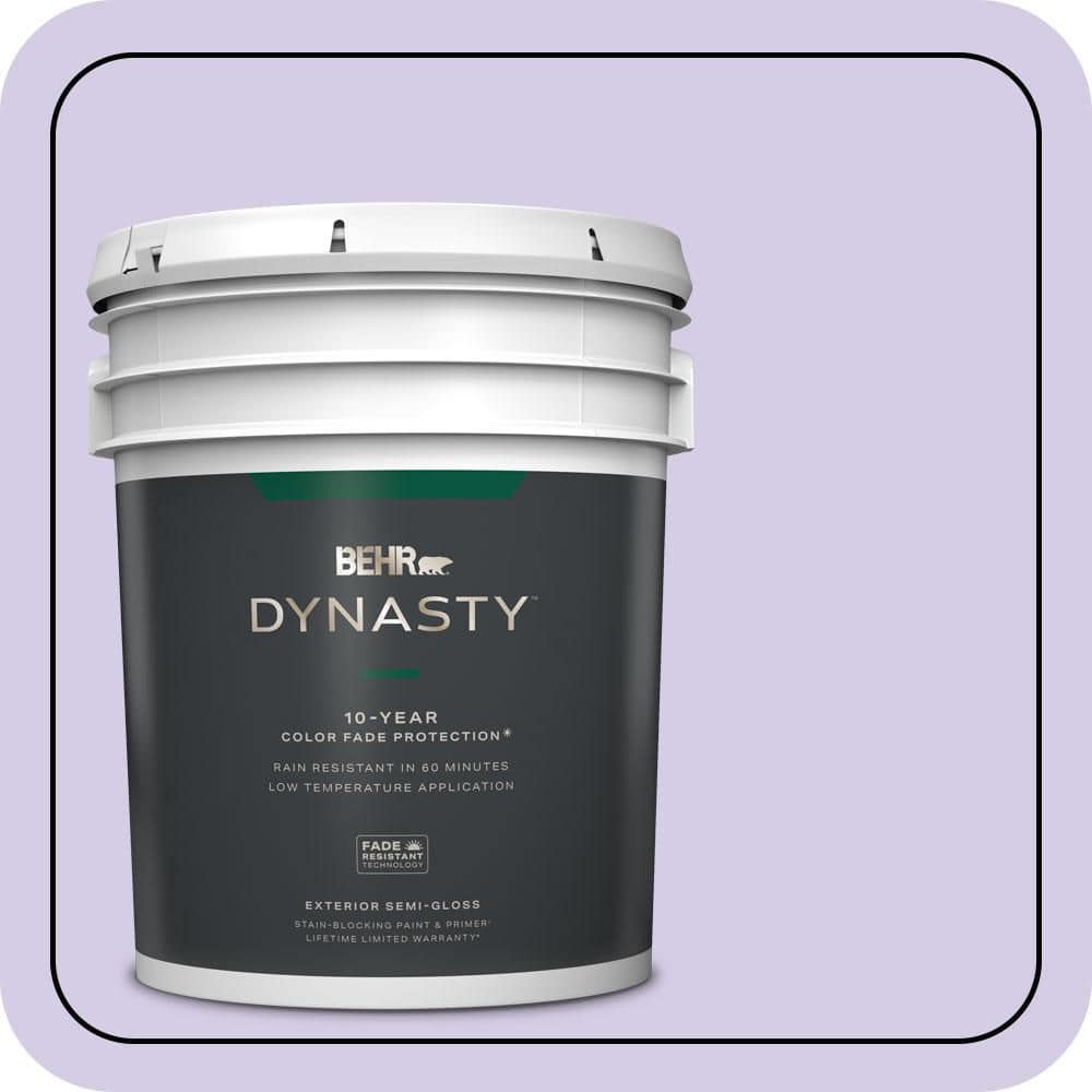 BEHR DYNASTY 5 gal. #640A-3 Potentially Purple Semi-Gloss Exterior Stain-Blocking Paint & Primer
