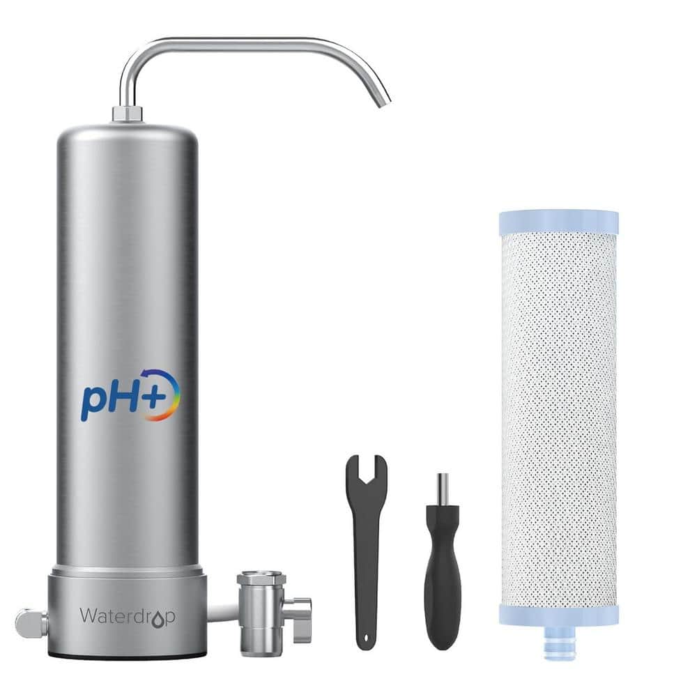 Waterdrop Alkaline Countertop Water Filter,NSF/ANSI42,372Certified,Reduces Heavy Metals and 99% Chlorine,Extra CFF-02 Water Filter (1)