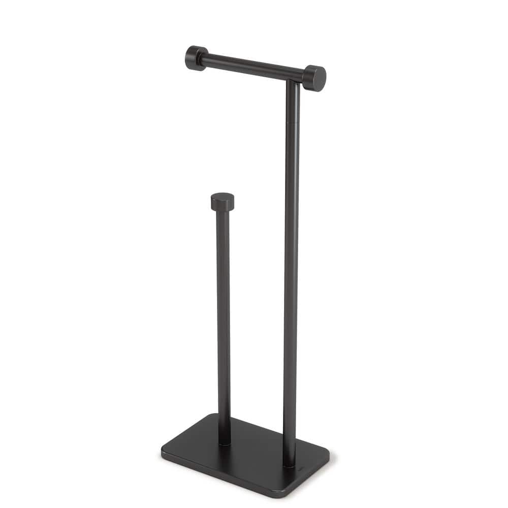 Umbra Cappa Toilet Paper Holder and Reserve Black