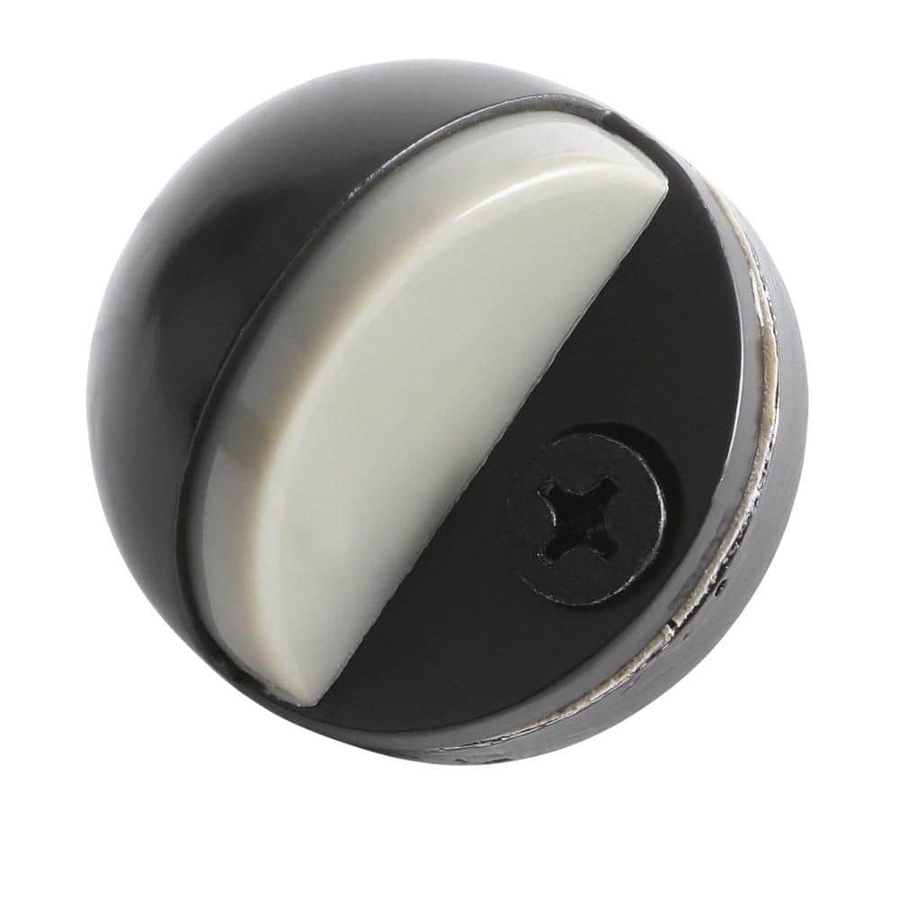 Everbilt Matte Black Adjustable Floor Door Stop (4)