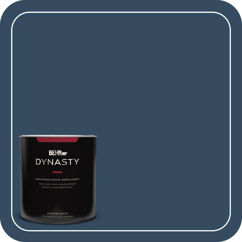 BEHR DYNASTY 1 qt. #570D-7 Nocturnal Sea Matte Interior Stain-Blocking Paint and Primer