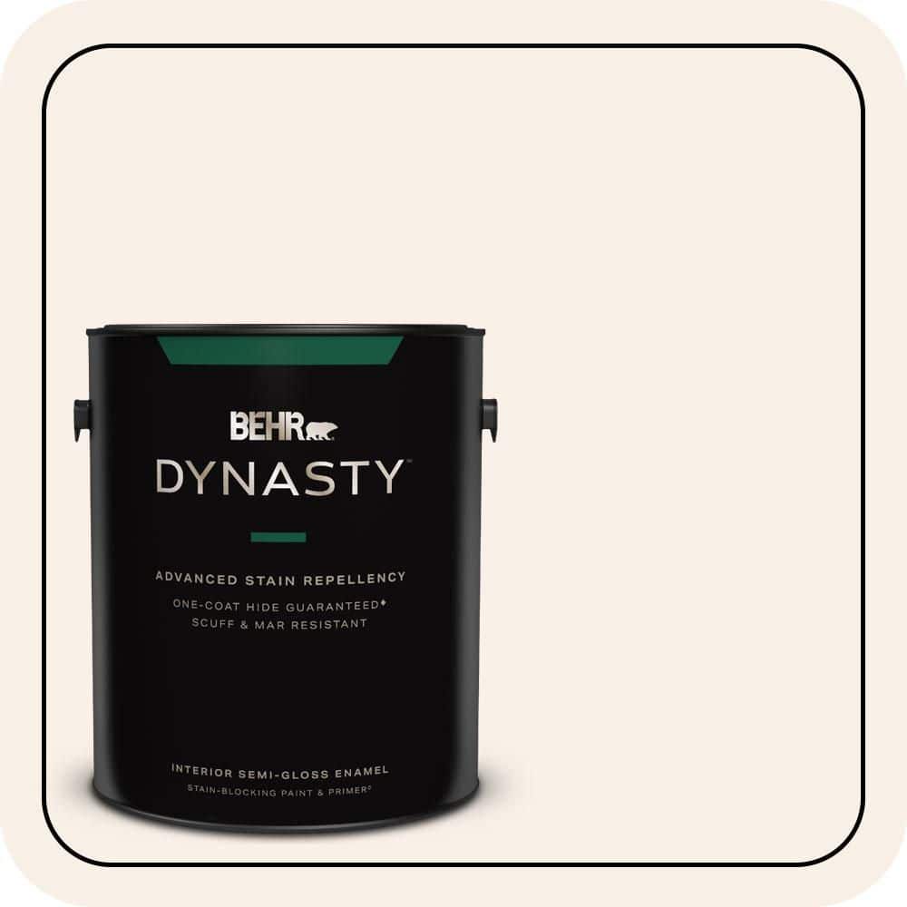 BEHR DYNASTY 1 gal. #RD-W05 Moonlit Beach Semi-Gloss Enamel Interior Stain-Blocking Paint & Primer