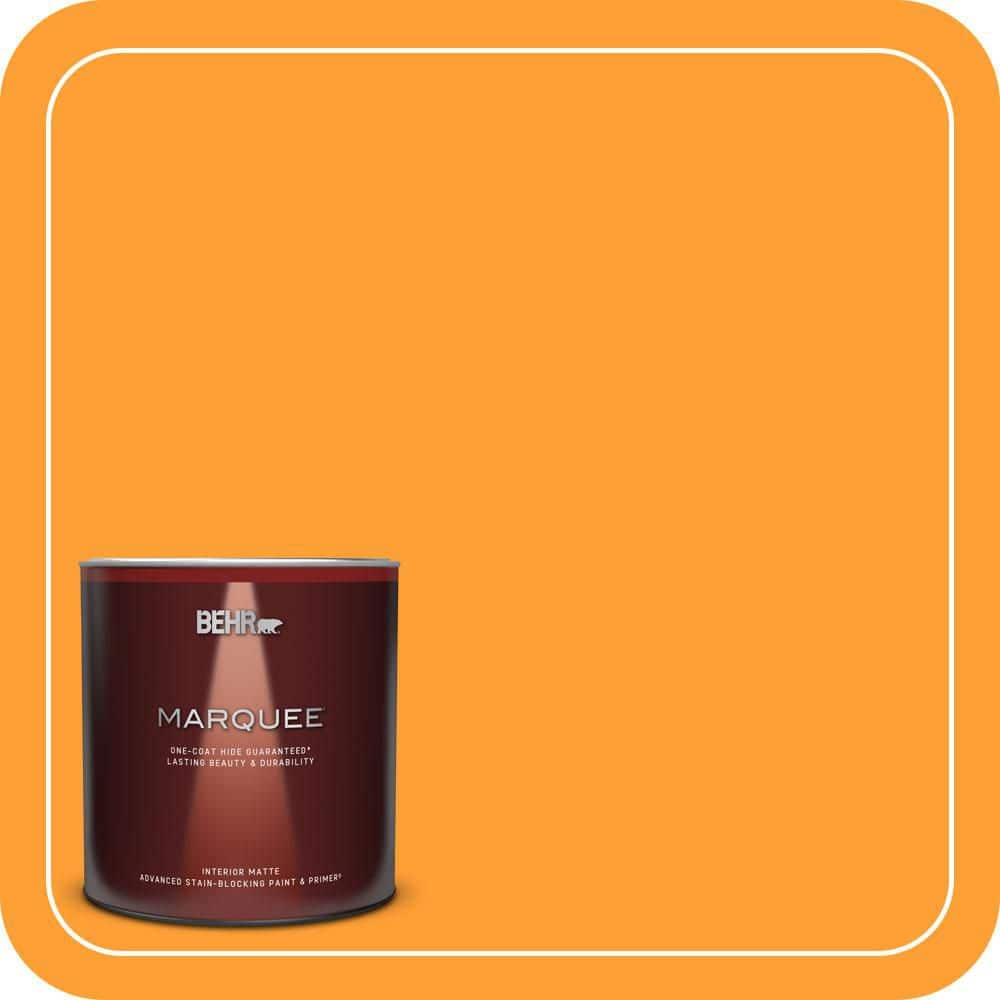 BEHR MARQUEE 1 qt. #P250-7 Blazing Bonfire Matte Interior Paint & Primer