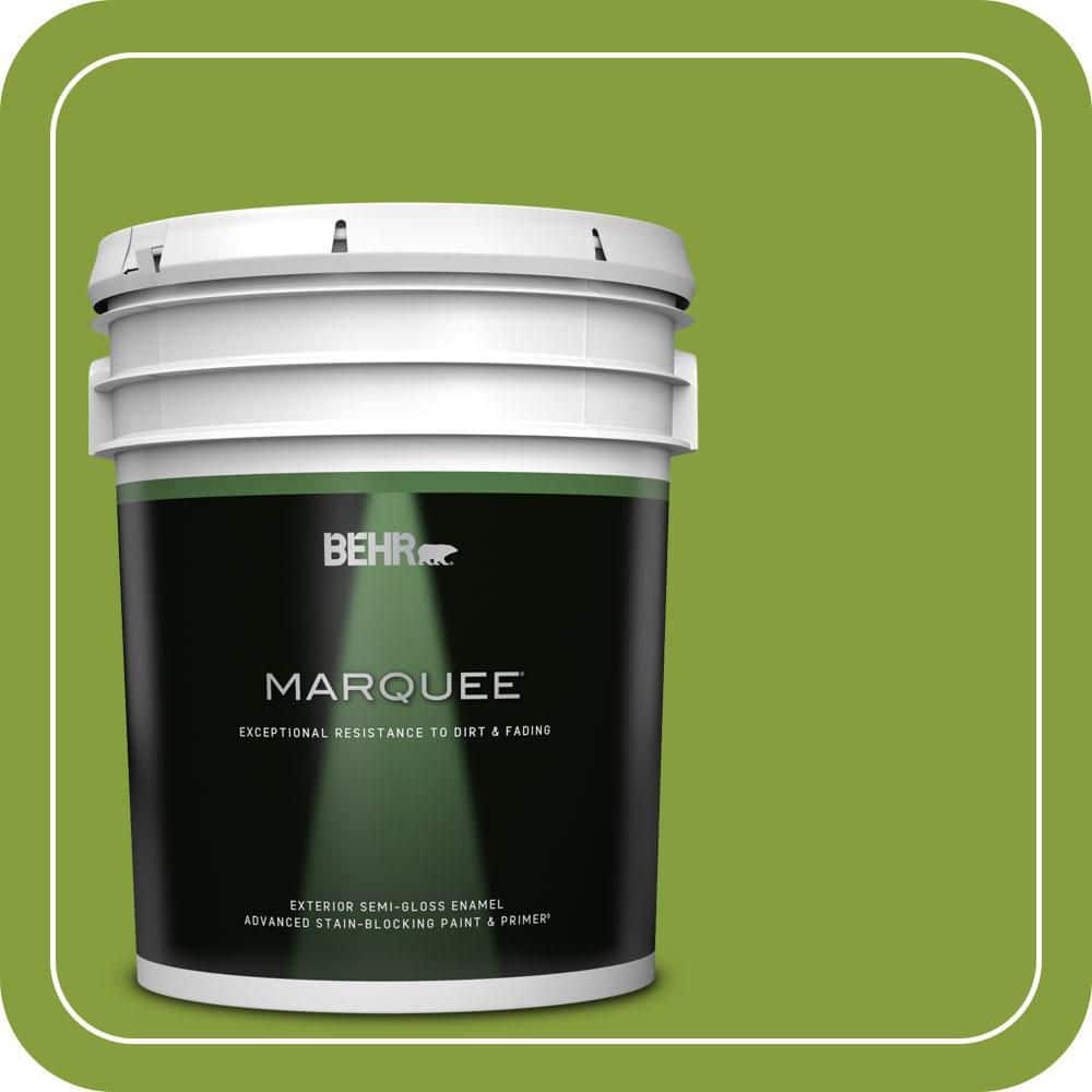 BEHR MARQUEE 5 gal. #T14-18 New Shoot Semi-Gloss Enamel Exterior Paint & Primer
