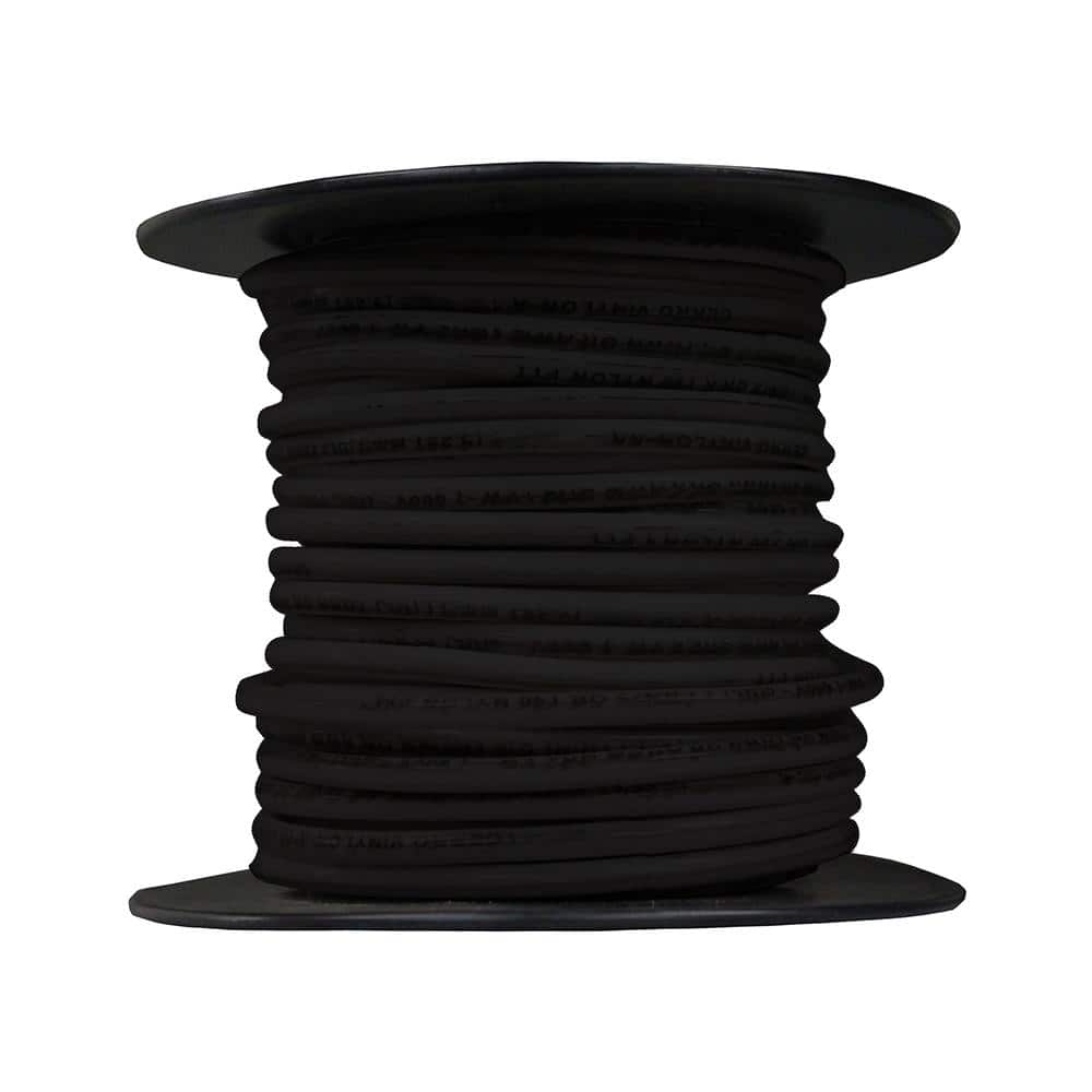 Unbranded 50 ft. 14 Gauge Black Solid Copper THHN Wire