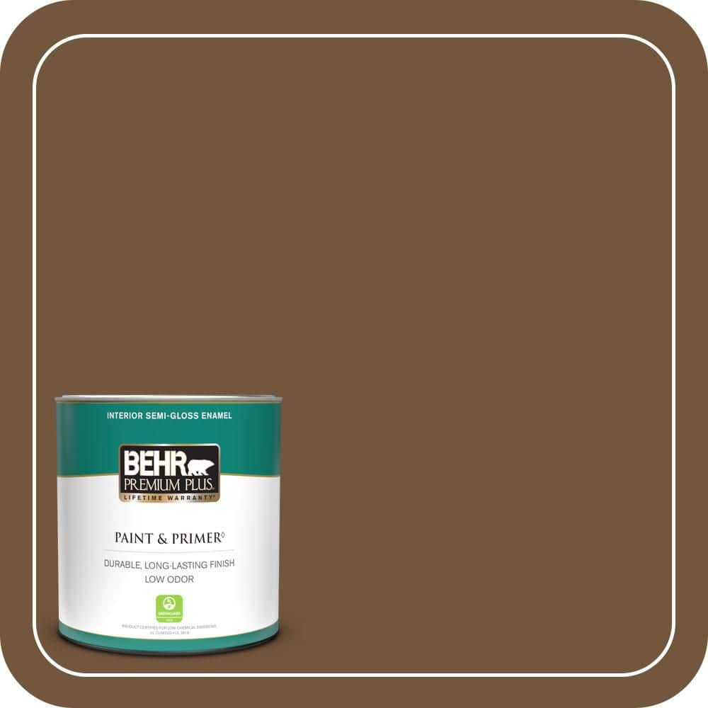 BEHR PREMIUM PLUS 1 qt. #MQ2-9 Clockworks Semi-Gloss Enamel Low Odor Interior Paint & Primer