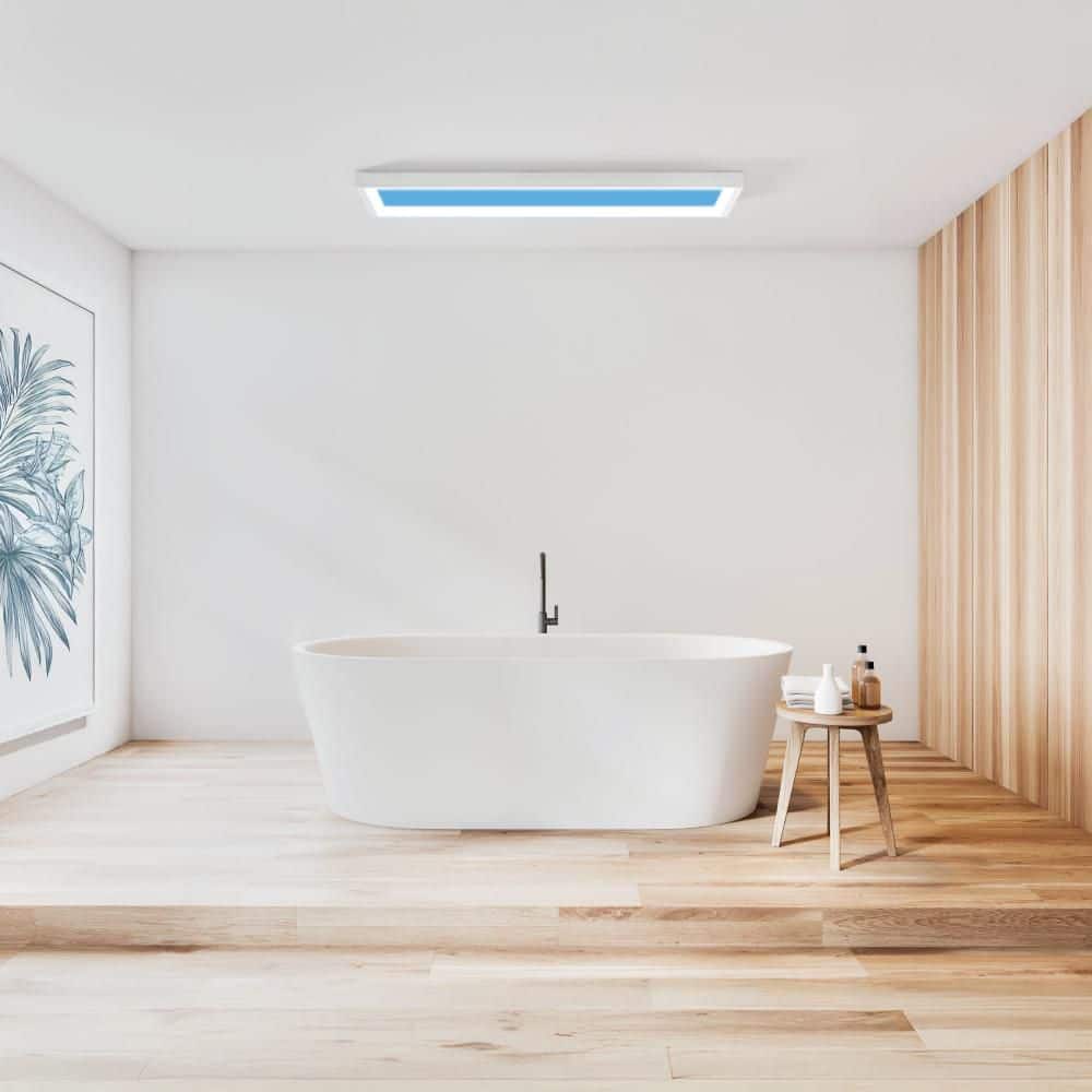 Feit Electric 1 ft. x 4 ft. Vista Artificial Skylight White Integrated LED Ceiling Flush Mount Light MultiMode Color Change 5CCT (3)
