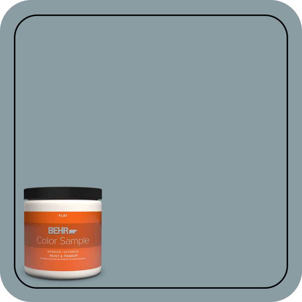 BEHR PREMIUM PLUS #540F-4 Shale Gray Flat Interior/ & Primer Color Sample (1)