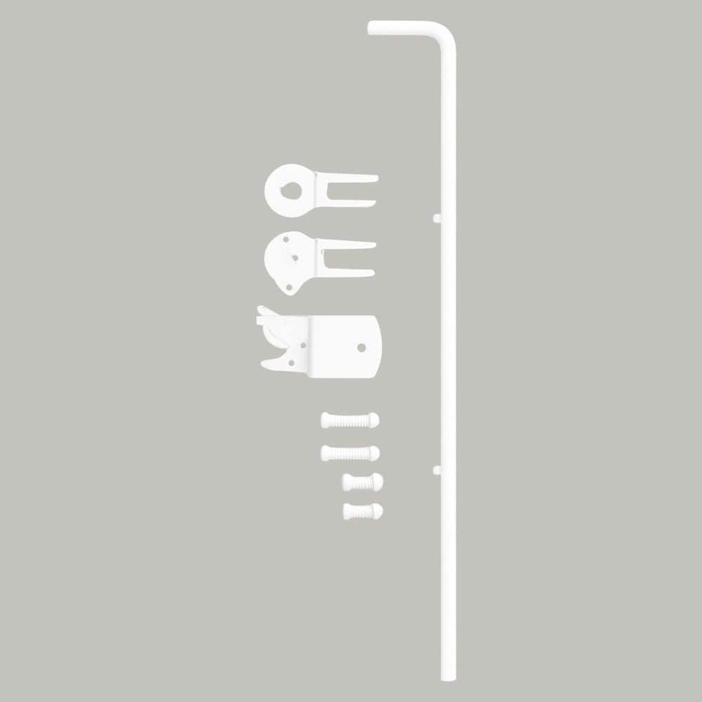 NUVO IRON 4 in. W x 2 4 in. L Steel Double Gate Conversion Kit in White