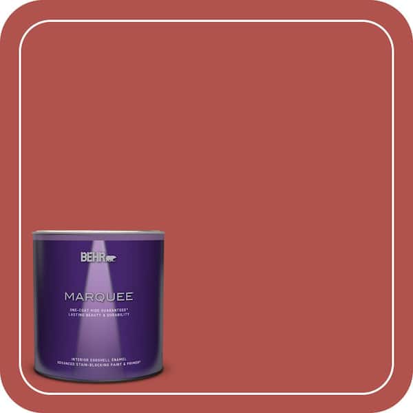 BEHR PREMIUM PLUS #BIC-48 Fortune Red Flat Interior/Exterior Paint & Primer Color Sample (4)