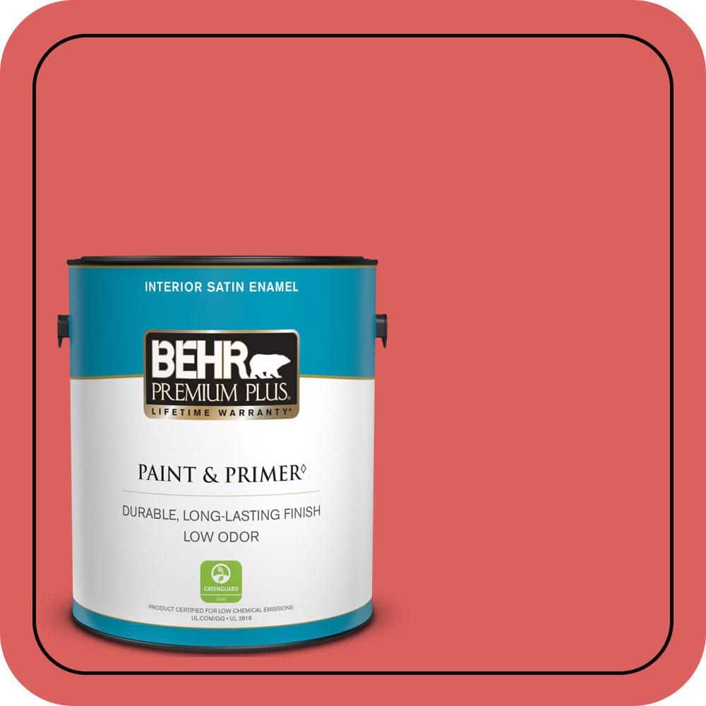 BEHR PREMIUM PLUS 1 gal. #P170-5 Roulette Satin Enamel Low Odor Interior Paint & Primer