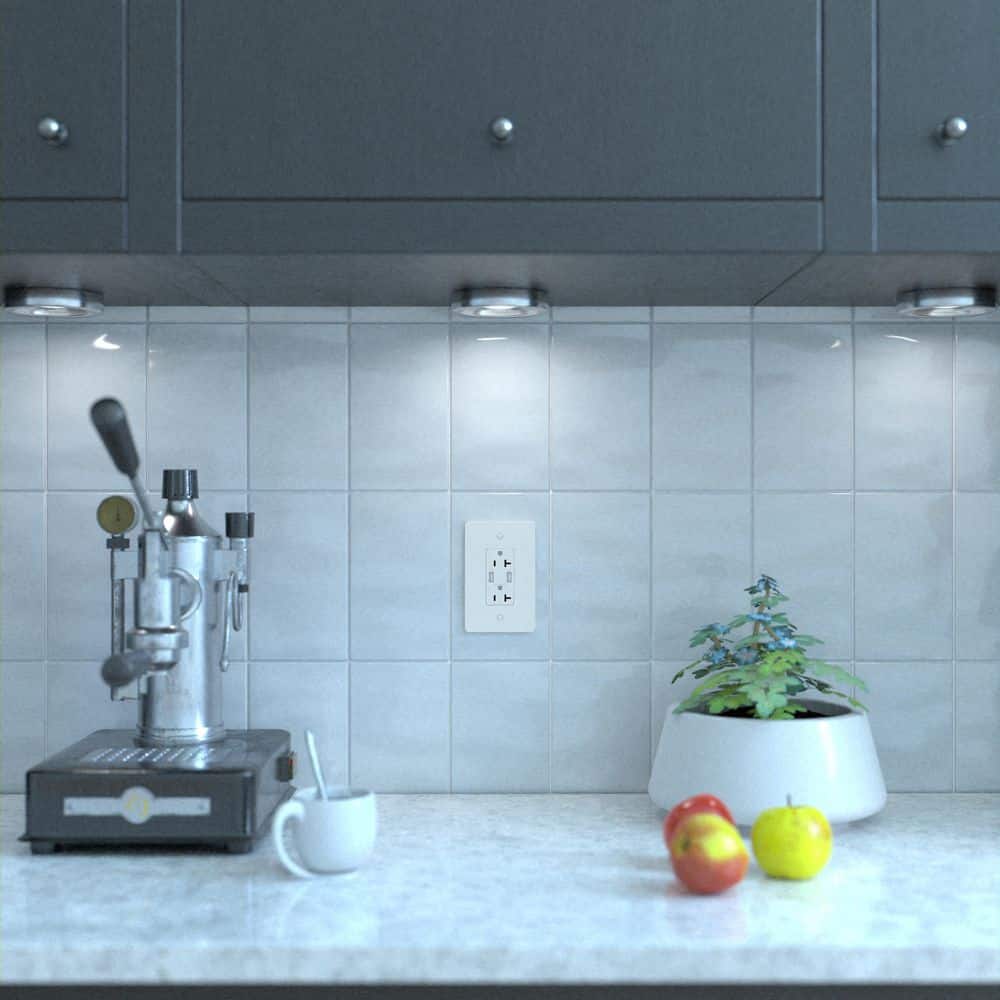 Square D X Series 1-Gang Midsize Round Standard Single Outlet Wall Plate Matte Gray (2)