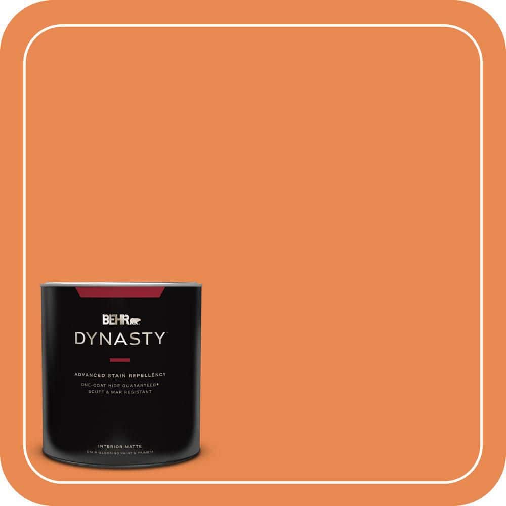 BEHR DYNASTY 1 qt. #P210-6 Mandarin Matte Interior Stain-Blocking Paint & Primer