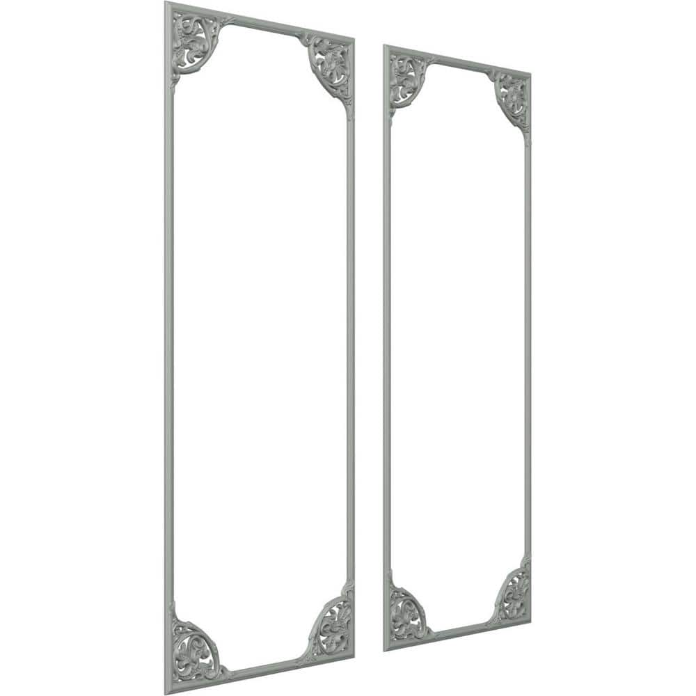 Ekena Millwork 28 in. W x 72 in. H Unfinished Polyurethane Kepler Panel Moulding Kit (Double Panel) (2)