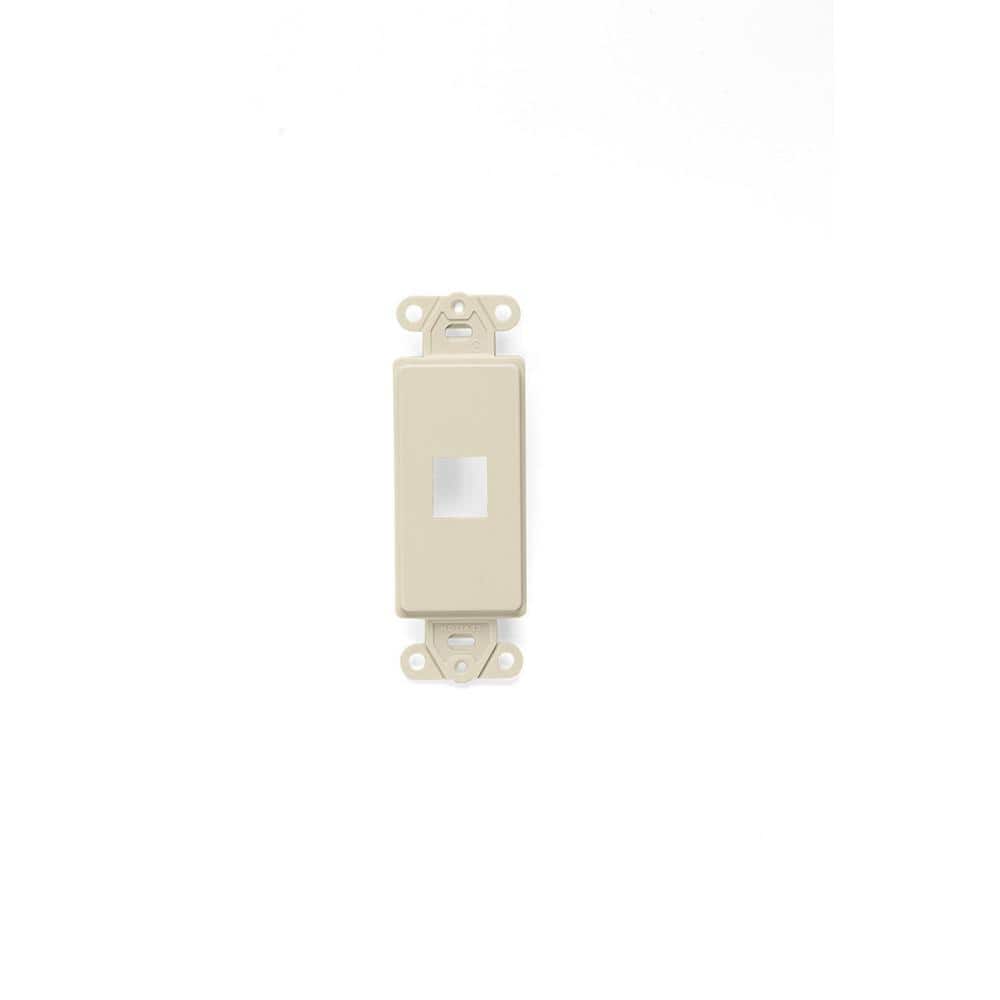 Leviton White 1-Gang Audio/Video Wall Plate (1-Pack) 41641-I (1)