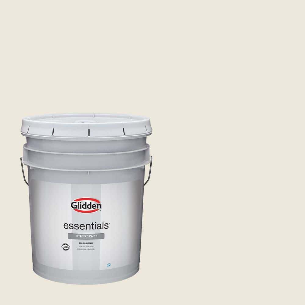 Glidden Essentials 5 gal. PPG1102-1 Enduring Ice Flat Interior Paint