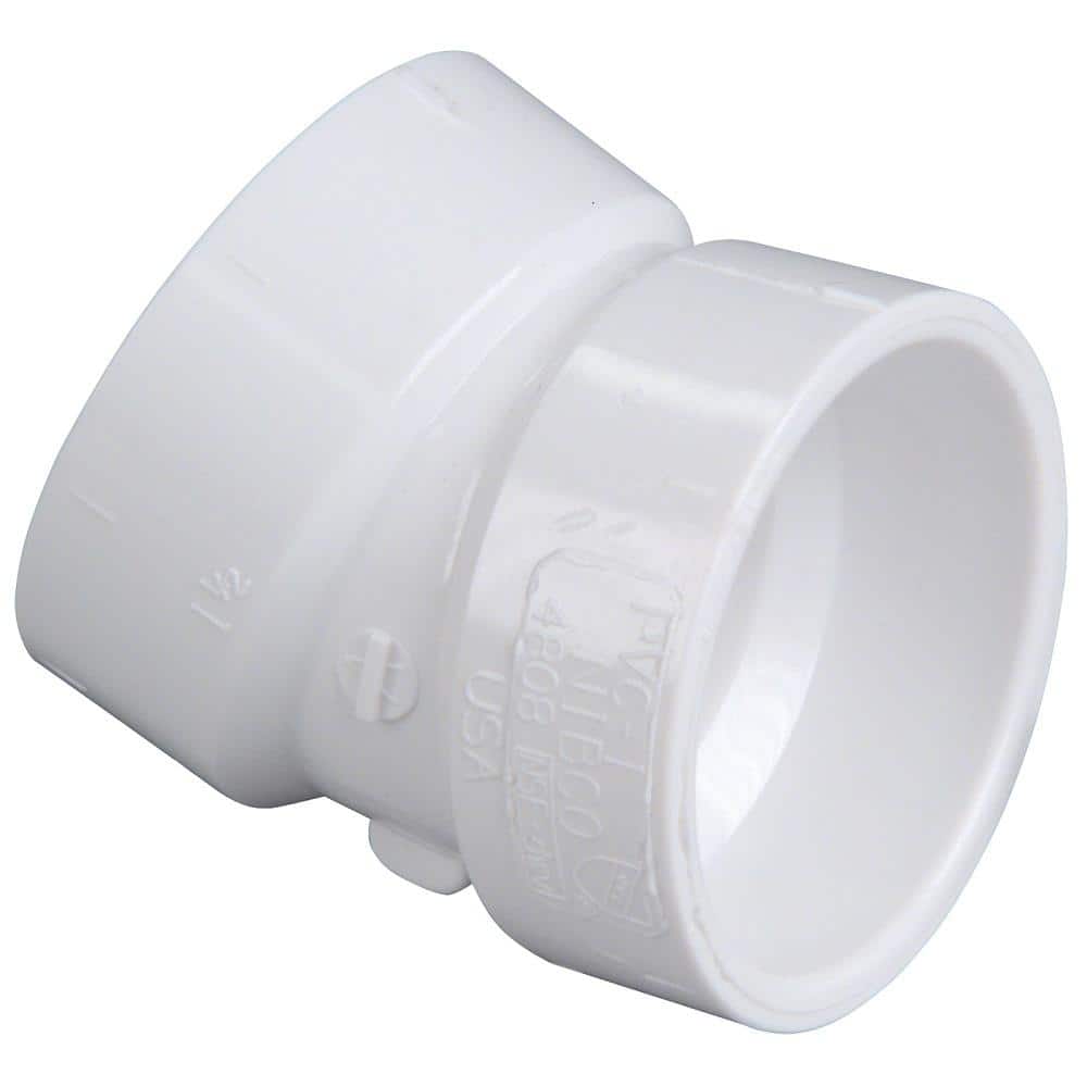 NIBCO 3 in. PVC 22-1/2-Degree Hub x Hub Elbow