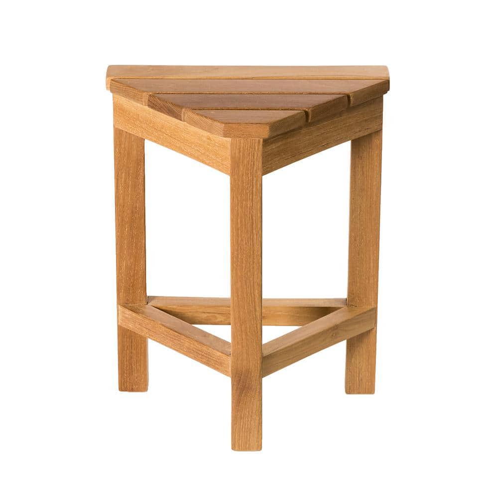 ARB Teak and Specialties Coach 14.5 in. W x 7.75 in. D x 17.75 in. H Corner Shower Seat in Natural Teak for Foot or Legs (2)