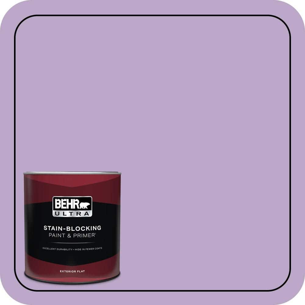BEHR ULTRA 1 qt. #M570-4 Cyber Grape Flat Exterior Paint & Primer