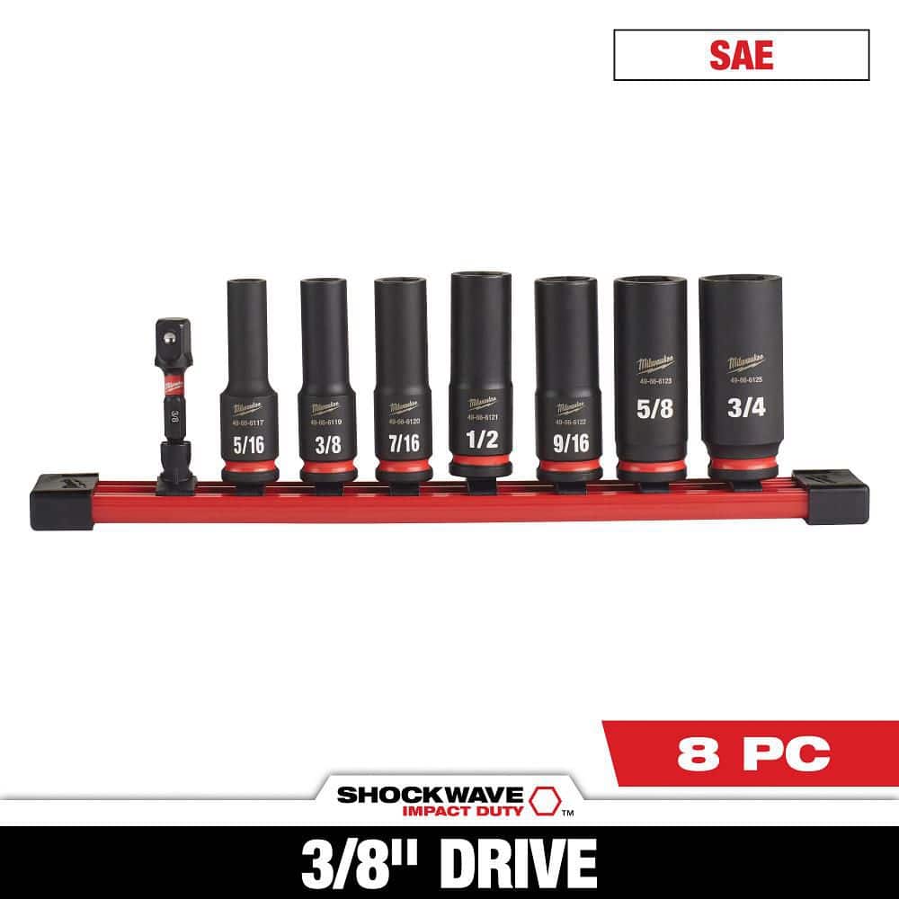 Milwaukee SHOCKWAVE . Drive Point Impact Socket Set