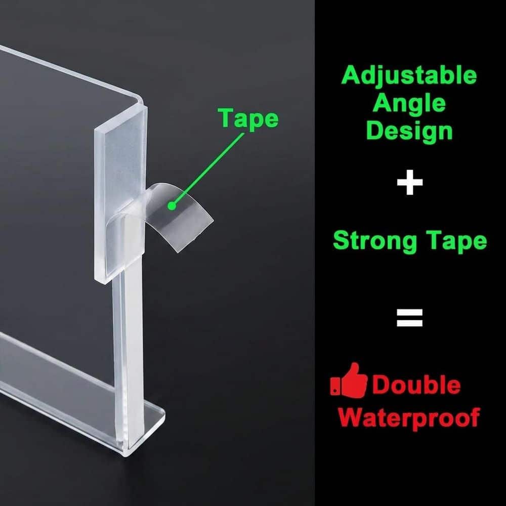 Anqtovp 2 Pack Adjustable Angle Clear Silicone Shower Splash Guard 12 in. W x 11 in. L Bathroom Water Guard (3)